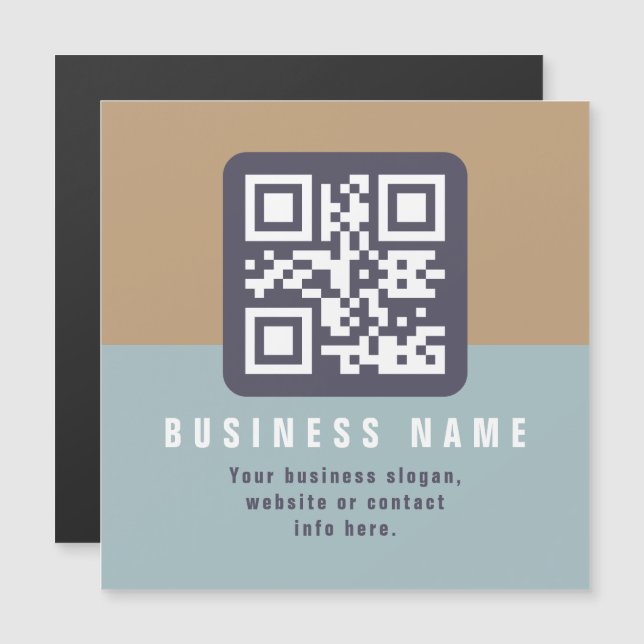 Editable Modern QR code Template | Muted Colours (Front/Back)
