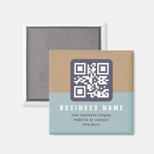 Editable Modern QR code Template   Muted Colours Magnet