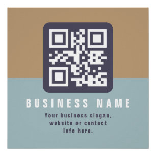Editable Modern QR code Template Muted Colours Poster