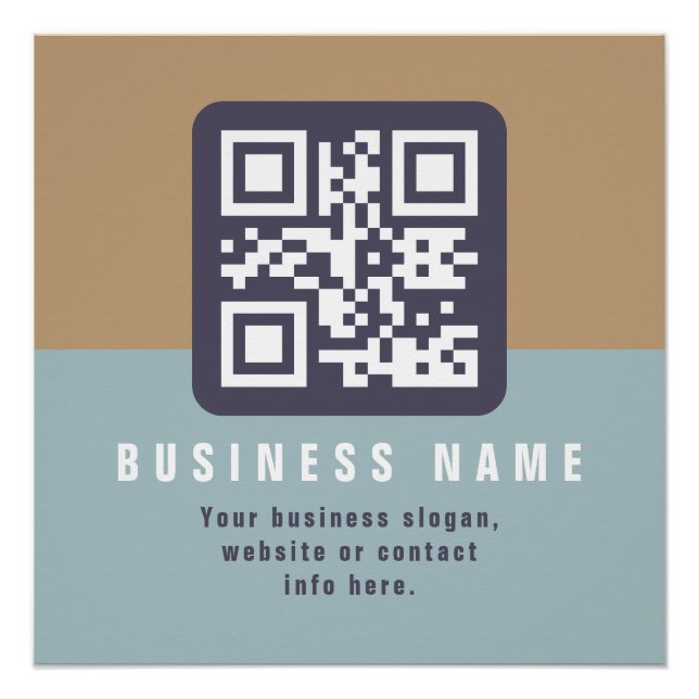 Editable Modern QR code Template | Muted Colours Poster (Front)