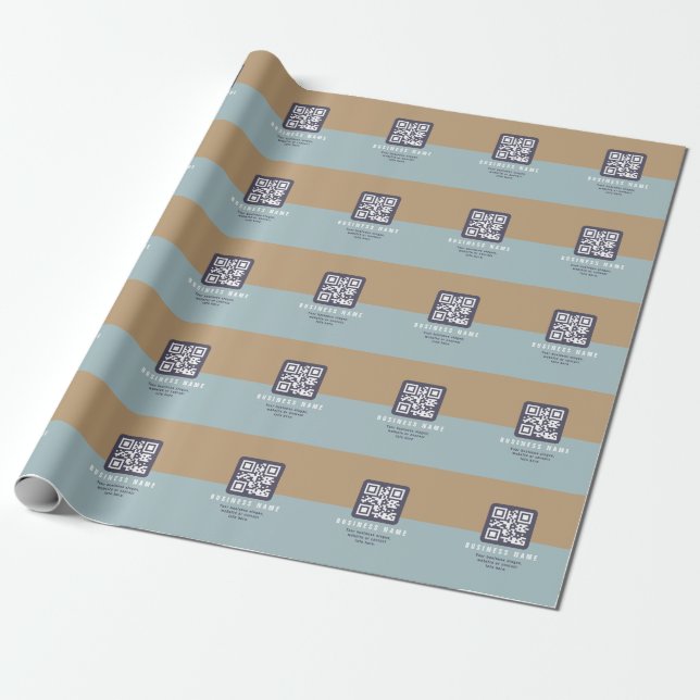 Editable Modern QR code Template | Muted Colours Wrapping Paper (Unrolled)