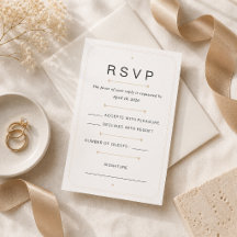 Editable Modern Serif Luxury RSVP Card
