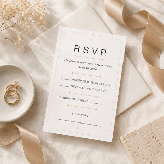 Editable Modern Serif Luxury RSVP Card