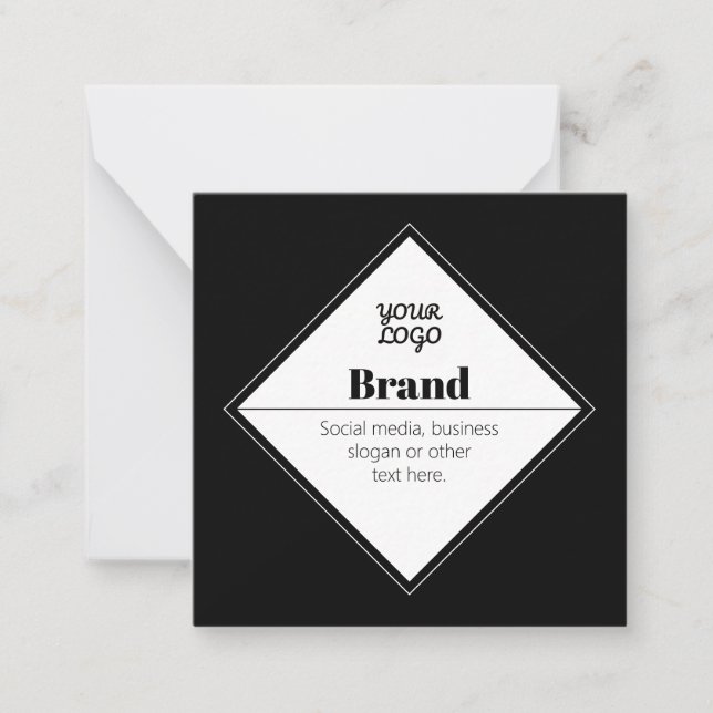 Editable Modern Text Design & Your Logo Card (Front)