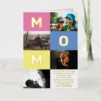 EDITABLE MOM COLOR BLOCKS MULTI Photo GOLD