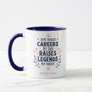 Editable Mom Quote Typography – Career & Love Mug