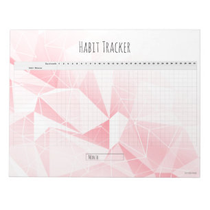 Editable Monthly Habit Tracker Notepad