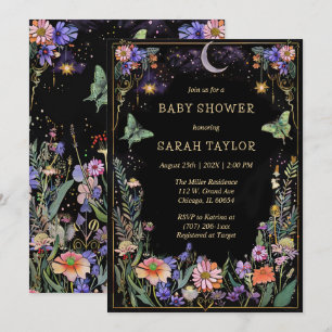 Editable Moody Forest Baby Shower Invitation