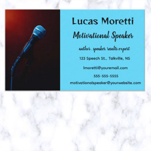 Editable Motivational Speaker Business Card