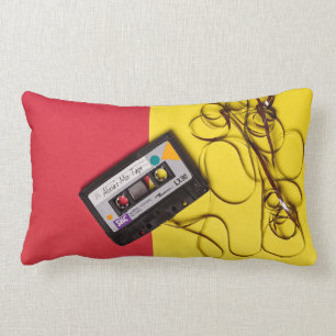 Editable Name Cassette Tape Lumbar Cushion