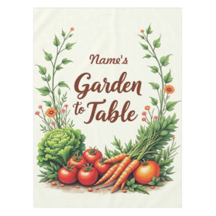 Editable Name Garden to Table Tablecloth