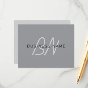 Editable Name or Greeting   Black & Dark Grey Enclosure Card