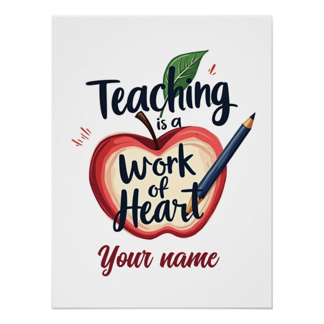 Editable Name Teacher Appreciation Poster (Front)