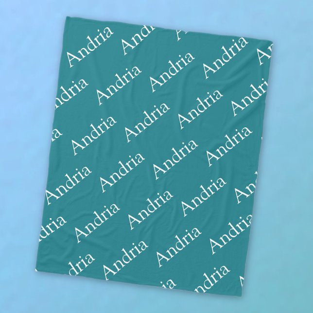 Editable name tiled monogram fleece blanket (Creator Uploaded)