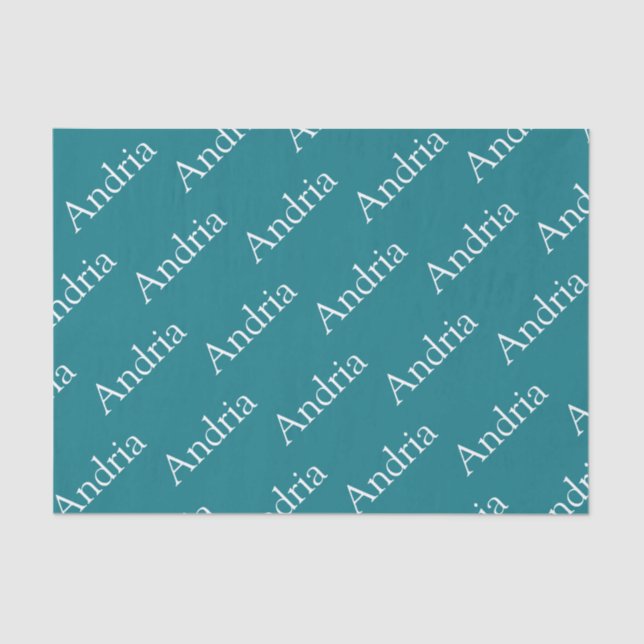 Editable name tiled monogram tissue paper (Front)
