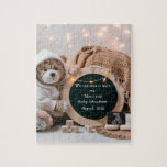 Editable neutral pregnancy announcement  jigsaw puzzle<br><div class="desc">Celebrate your exciting news in a fun and memorable way with this editable neutral pregnancy announcement puzzle designed with a simple, neutral aesthetic that fits beautifully on printed keepsakes. Customisable: Add your own message before ordering. Interactive keepsake: A unique way to surprise your loved ones and a fun reveal experience...</div>