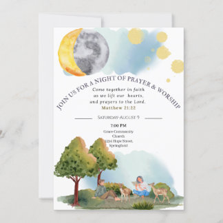 Editable Night of Prayer & Worship Invitation