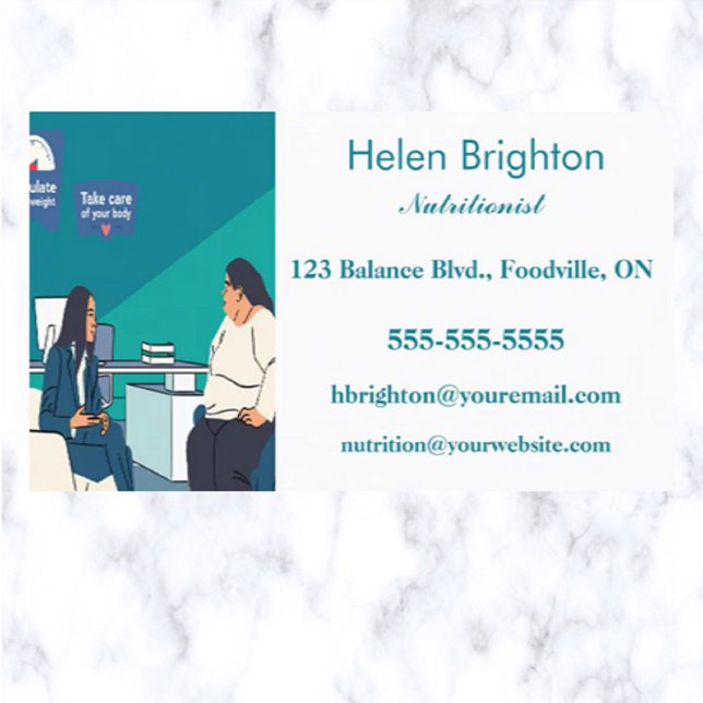 Editable Nutritionist Business Card (Creator Uploaded)