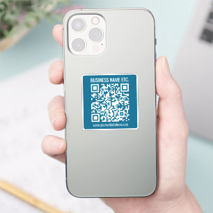 Editable Ocean Blue QR code 
