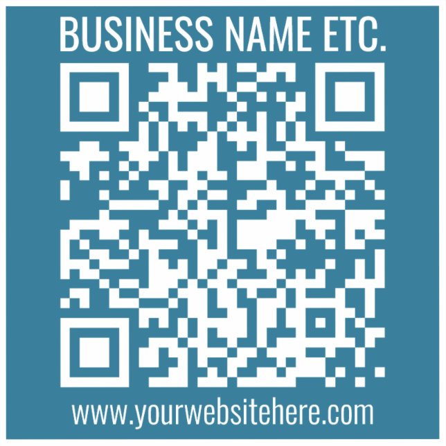 Editable Ocean Blue QR code  (Front)