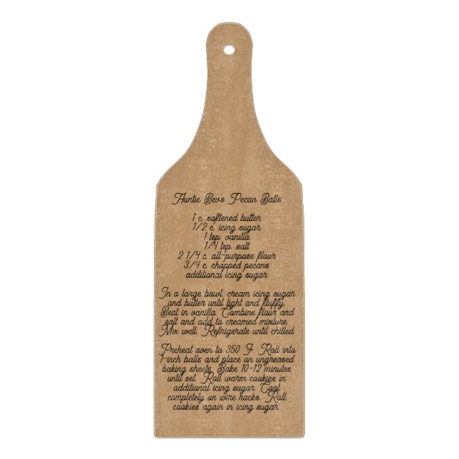 Editable Old-Fashioned Family Recipe Cutting Board (Front)