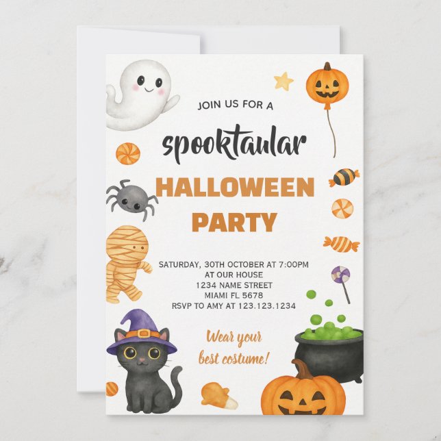 Editable Old-Style Halloween Invite (Front)
