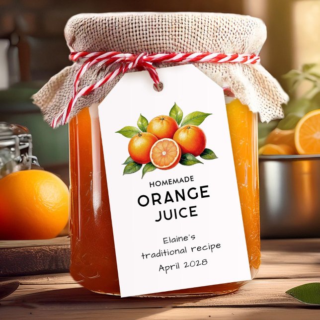 Editable orange juice kitchen pantry label (Creator Uploaded)