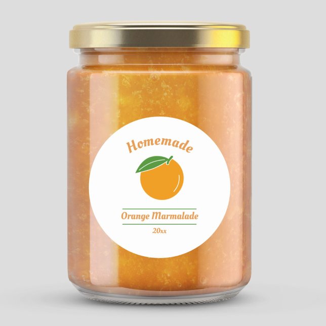 Editable Orange Marmalade Label Sticker (Orange Marmalade Label Sticker)