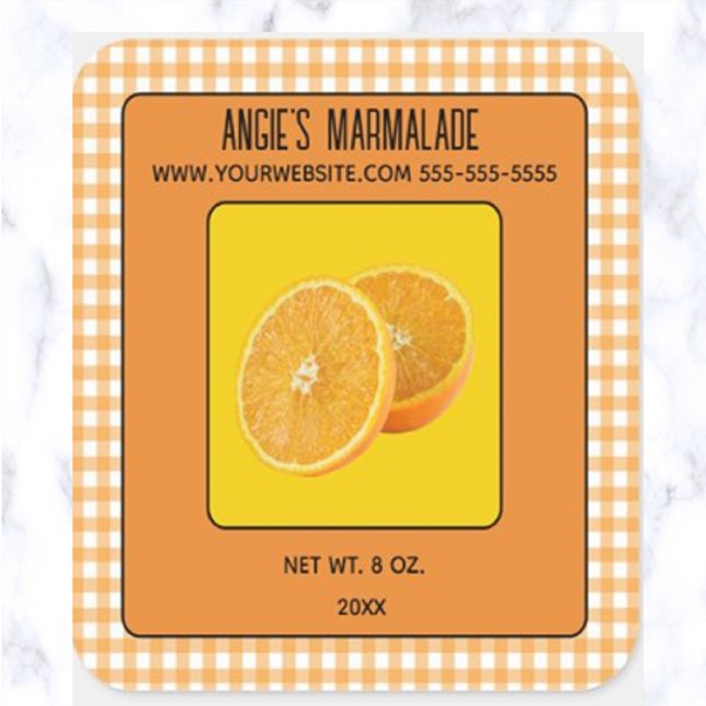 Editable Orange Marmalade Square Sticker (Creator Uploaded)
