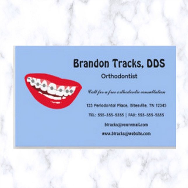 Editable Orthodontist Business Card (Creator Uploaded)
