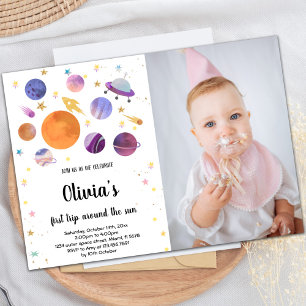 Editable Outer Space Kids Party Invite