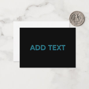 Editable Outlined Lettering w/Drop Shadow  Card