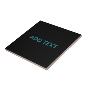 Editable Outlined Lettering w/Drop Shadow  Ceramic Tile