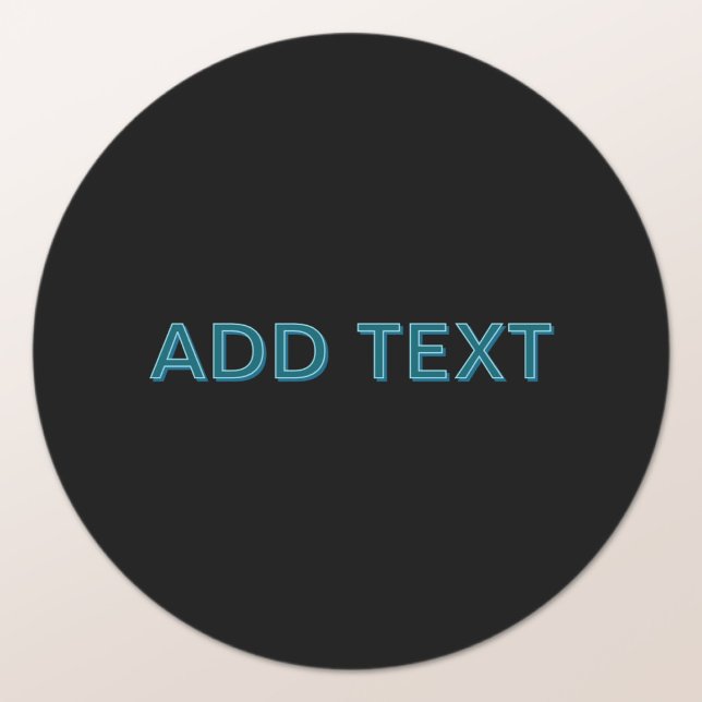 Editable Outlined Lettering w/Drop Shadow  Classic Round Sticker (Creator Uploaded)