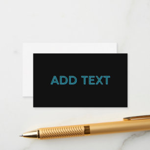 Editable Outlined Lettering w/Drop Shadow Enclosure Card