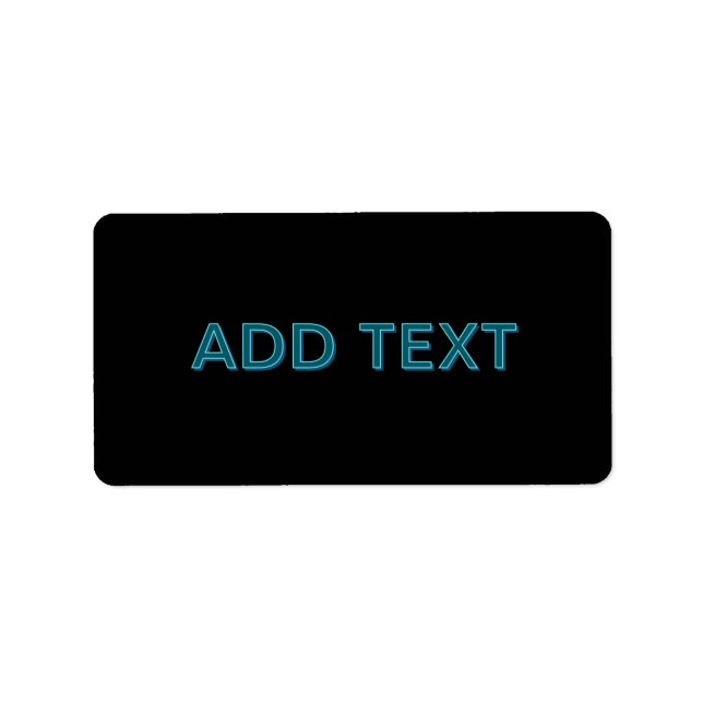 Editable Outlined Lettering w/Drop Shadow  Label (Front)