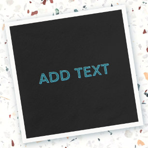Editable Outlined Lettering w/Drop Shadow Napkin