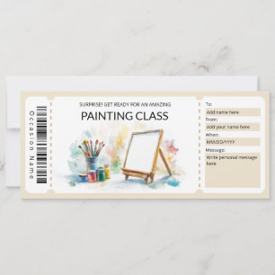 Editable Painting Class Gift Voucher Template