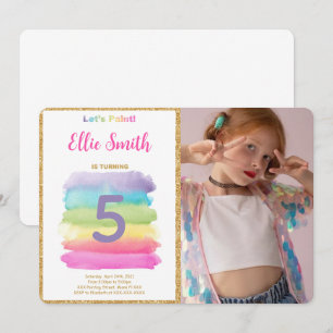 Editable Painting Photo Invitation 