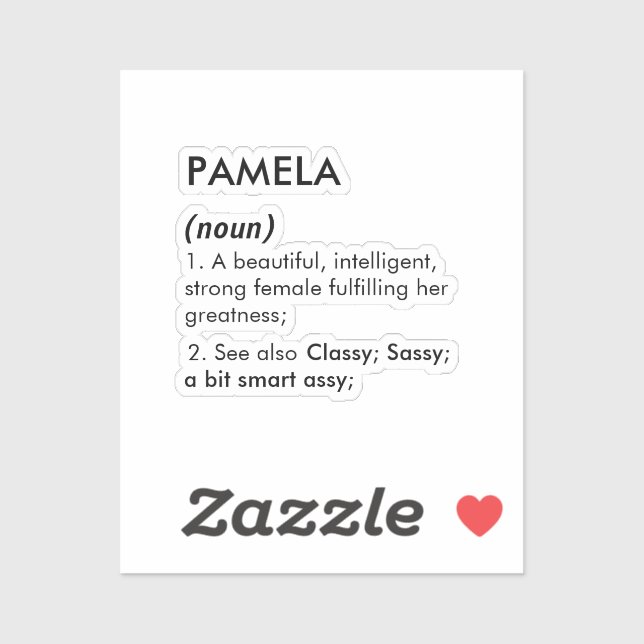 Editable Pamela name definition, custom name (Sheet)