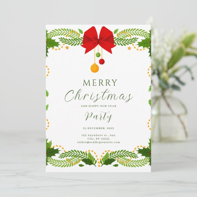 Editable Party Invitation | Christmas (Standing Front)