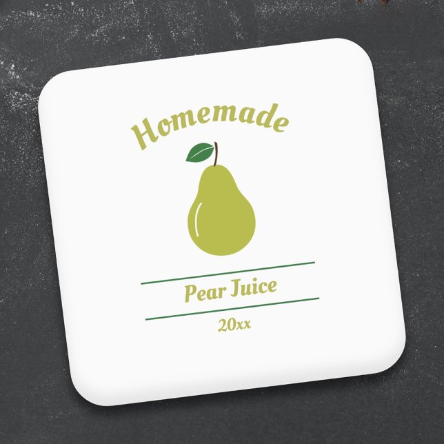 Editable Pear Juice Label Sticker (Pear Juice Label Sticker)