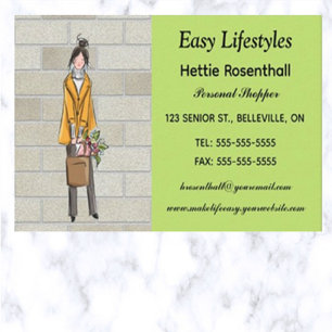 Editable Personal Shopper Business Card
