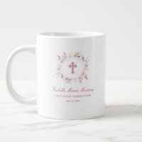 Editable Personalised First Communion Pink Floral