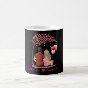 Editable Photo and Name Simple Photo Valentine's Coffee Mug