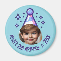 Editable Photo Birthday Party Hat Keepsake