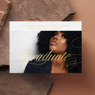 Editable Photo College Graduation GOLD