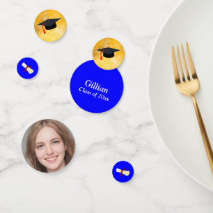 Editable Photo Graduation Table Confetti