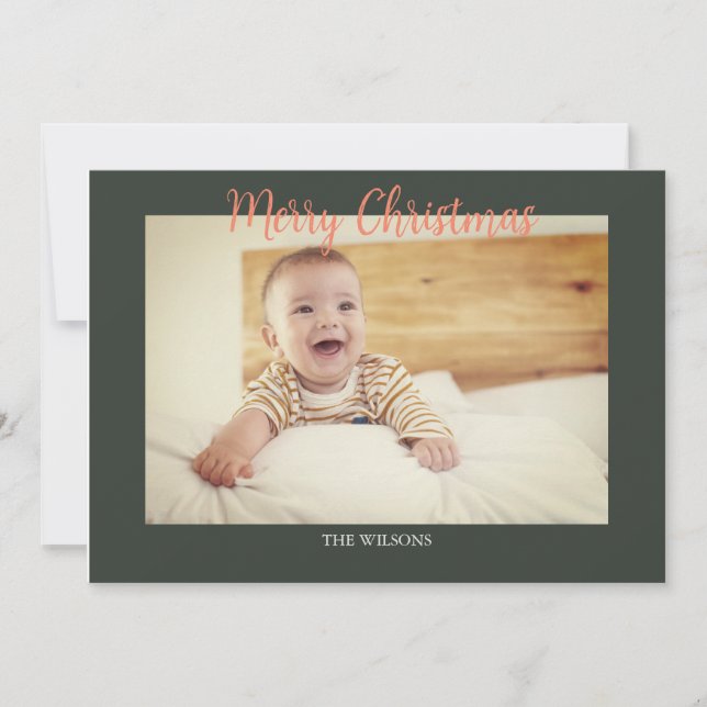 Editable Photo Script Christmas Cards (Front)