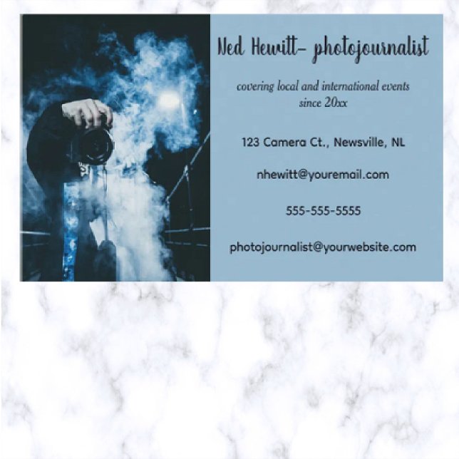Editable Photojournalist Business Card (Creator Uploaded)